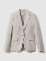 Reiss Light Grey Farrah Single Breasted Suit Blazer with TENCEL™ Fibers - Image 2 of 6