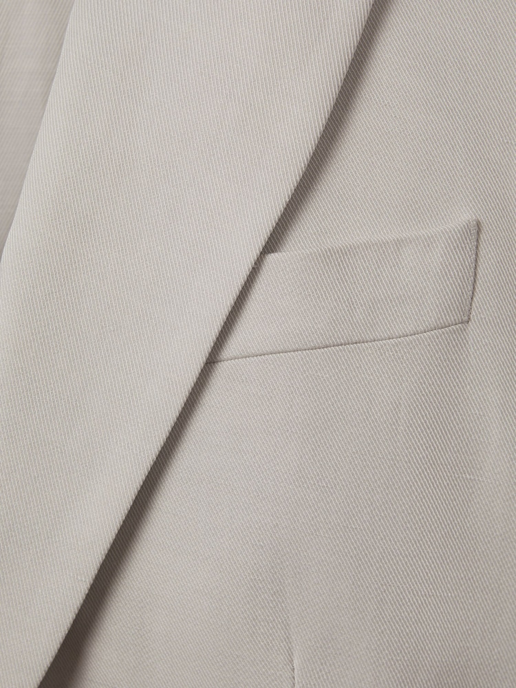Reiss Light Grey Farrah Single Breasted Suit Blazer with TENCEL™ Fibers - Image 6 of 6