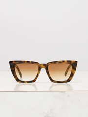 Lipsy Brown Oversized Quilted Sunglasses - Image 2 of 4