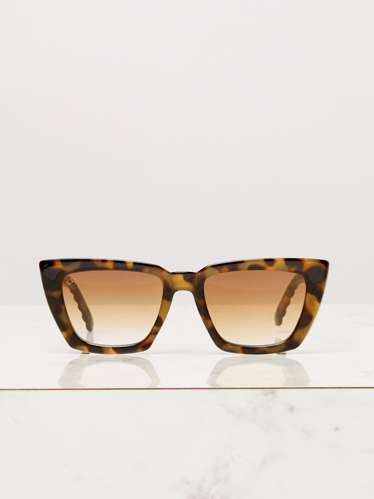 Lipsy Brown Oversized Quilted Sunglasses - Image 2 of 4