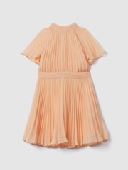 Vestido a media pierna plisado con manga tipo capa Verity de Reiss - Imagen 2 de 4