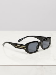 Lipsy Black Narrow Hexagon Frame Sunglasses - Image 3 of 4