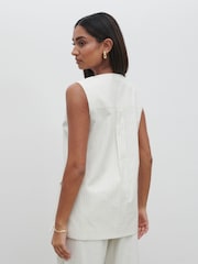 Pretty Lavish Pinstripe Harlee 100% Cotton Waistcoat - Image 5 of 6