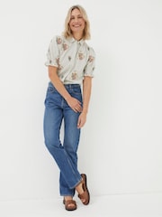 FatFace Blue Sutton Straight Jeans - Image 2 of 5