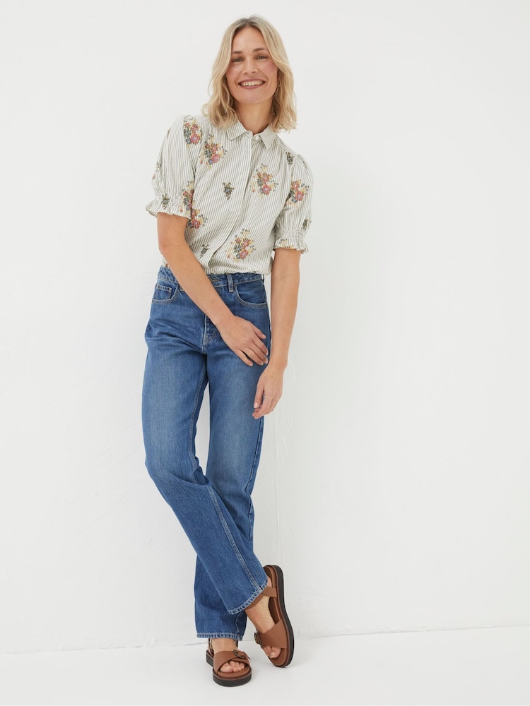 FatFace Blue Sutton Straight Jeans - Image 2 of 5