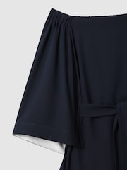 Reiss Navy Alexis Off-The-Shoulder Tunic - Image 6 of 6