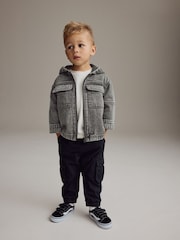 Grey 100% Cotton Denim Shacket (3mths-7yrs) - Image 2 of 9