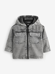 Grey 100% Cotton Denim Shacket (3mths-7yrs) - Image 5 of 9