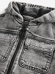 Grey 100% Cotton Denim Shacket (3mths-7yrs) - Image 8 of 9