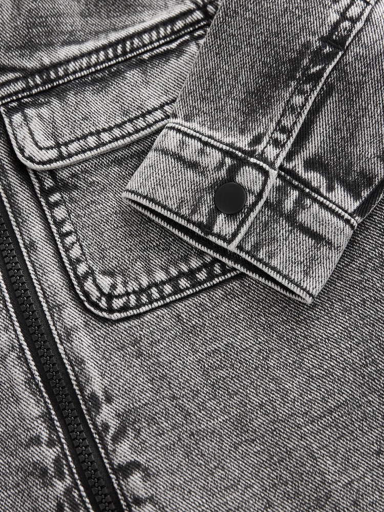Grey 100% Cotton Denim Shacket (3mths-7yrs) - Image 9 of 9