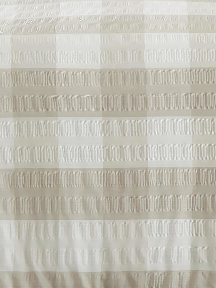 Fusion Natural Gingham Seersucker Duvet Cover Set - Image 3 of 3