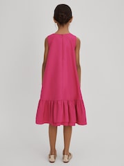 Reiss Bright Pink Cherie 13-14 yrs Layered High-Low Dress - Image 6 of 7