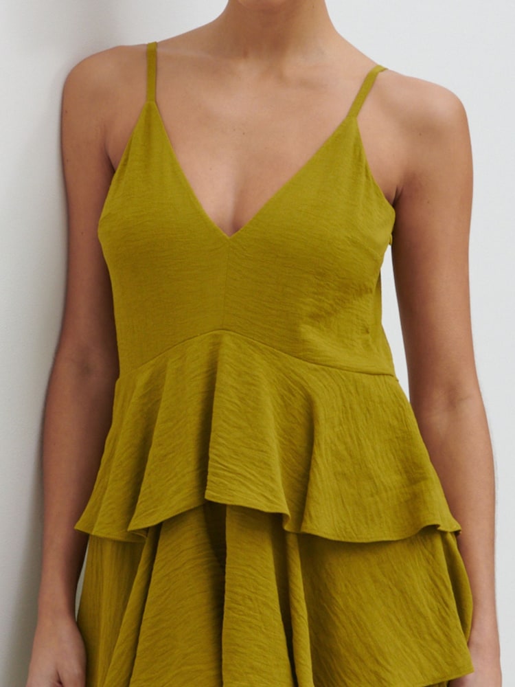 Pretty Lavish Chartreuse Lissy Textured Maxi Dress - Image 2 of 5