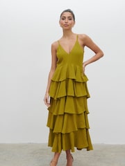 Pretty Lavish Chartreuse Lissy Textured Maxi Dress - Image 3 of 5