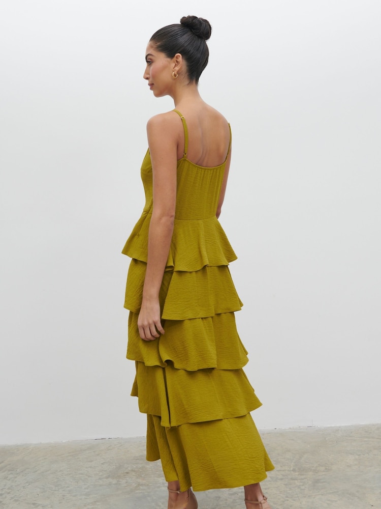 Pretty Lavish Chartreuse Lissy Textured Maxi Dress - Image 5 of 5