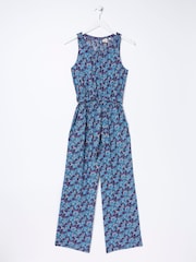 FatFace Purple Ink Floral Jumpsuit - Image 5 of 5