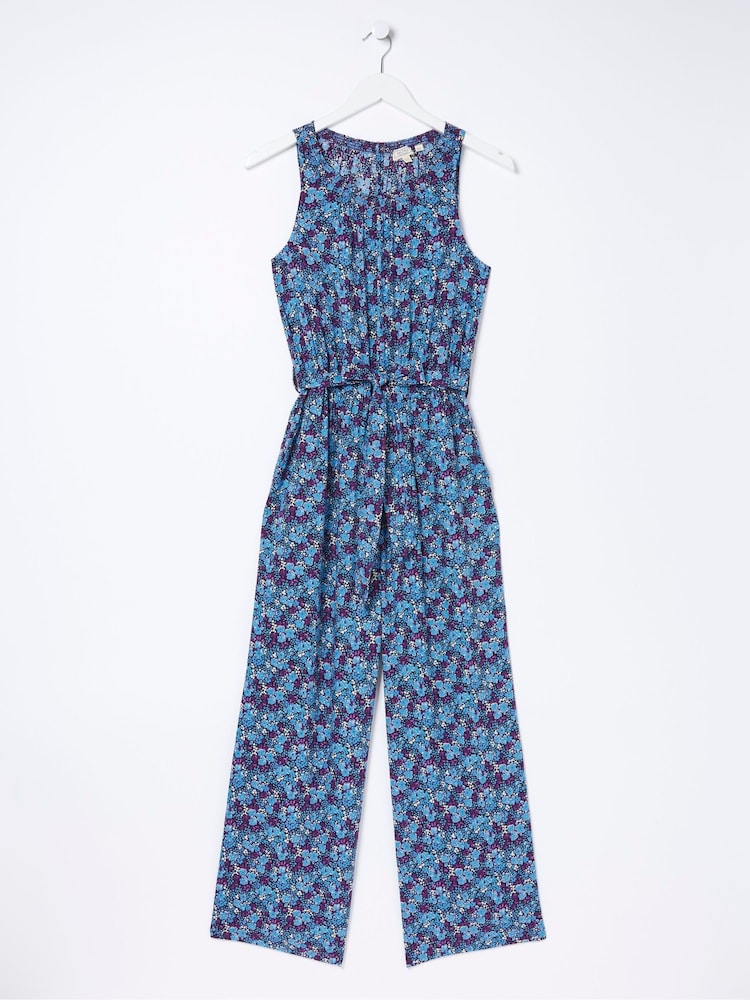 FatFace Purple Ink Floral Jumpsuit - Image 5 of 5