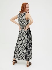 FatFace Harrie Black Geo Cut Out Midi Beach Dress - Image 2 of 6