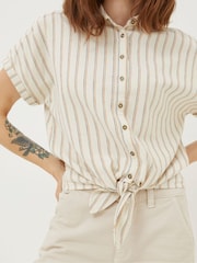 FatFace Cali Natural Linen Blend Shirt - Image 3 of 4