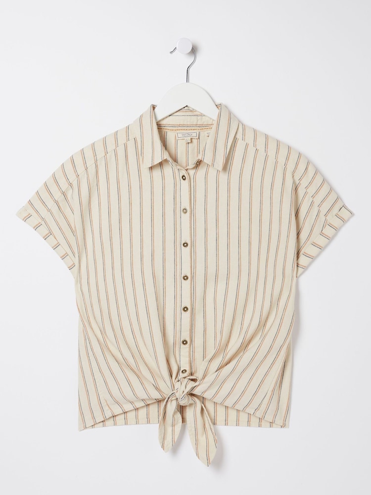 FatFace Cali Natural Linen Blend Shirt - Image 4 of 4