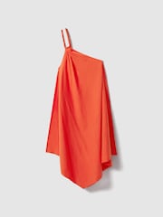 Reiss Orange Jeanne One Shoulder Draped Midi Dress - Image 2 of 4