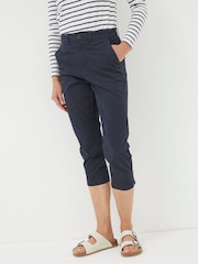 FatFace Farnham Blue Crop Chinos - Image 1 of 5