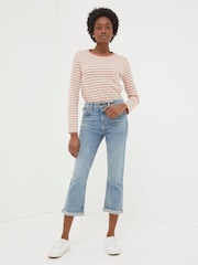 FatFace Capri Blue Sway Cropped Jeans - Image 1 of 3