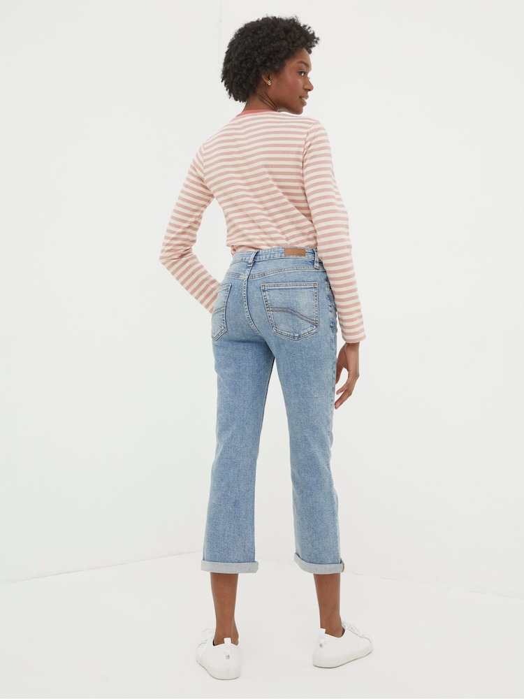 FatFace Capri Blue Sway Cropped Jeans - Image 2 of 3