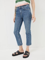 FatFace Capri Blue Sway Cropped Jeans - Image 1 of 5