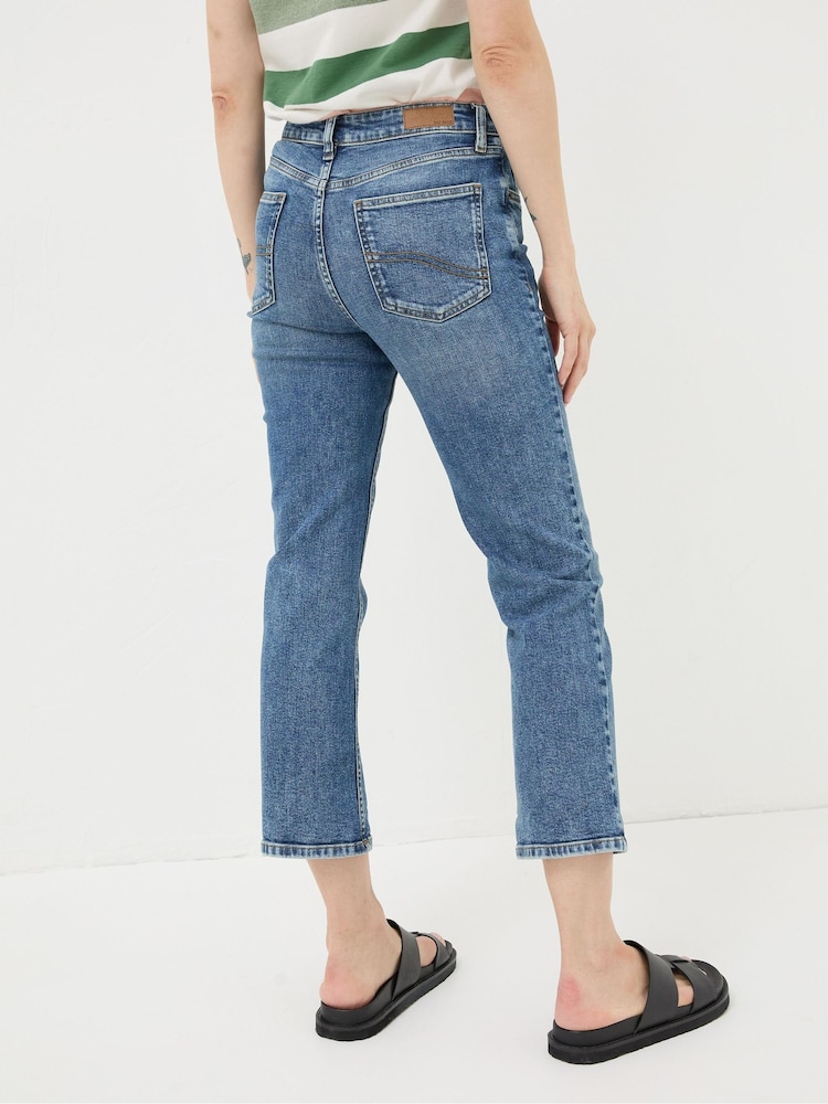 FatFace Capri Blue Sway Cropped Jeans - Image 2 of 5