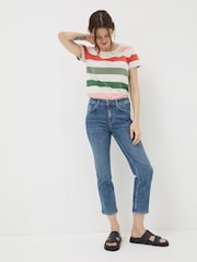 FatFace Capri Blue Sway Cropped Jeans - Image 3 of 5