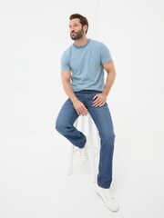 FatFace Blue Straight Fit Recycled Jeans - Image 3 of 6