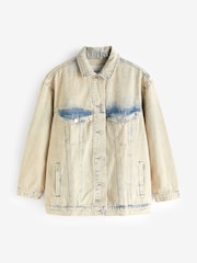 Simply Be Natural Boyfriend Vintage Wash Denim Jacket - Image 5 of 5
