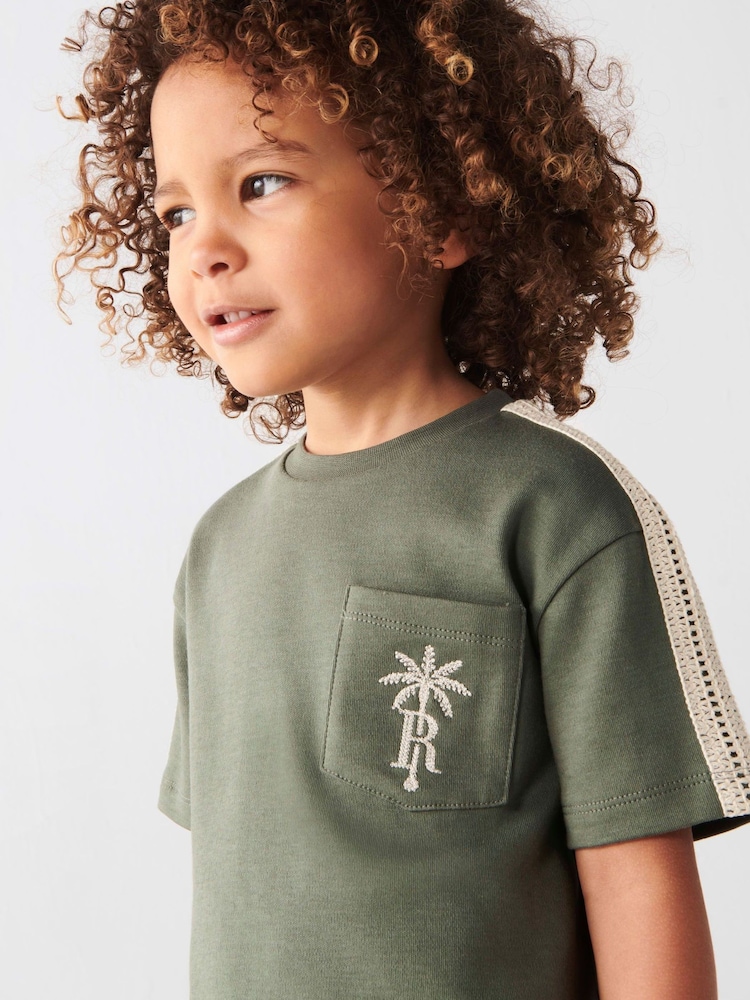 River Island Boys 100% Cotton Crochet Tape T-Shirt Set - Bild 4 von 4