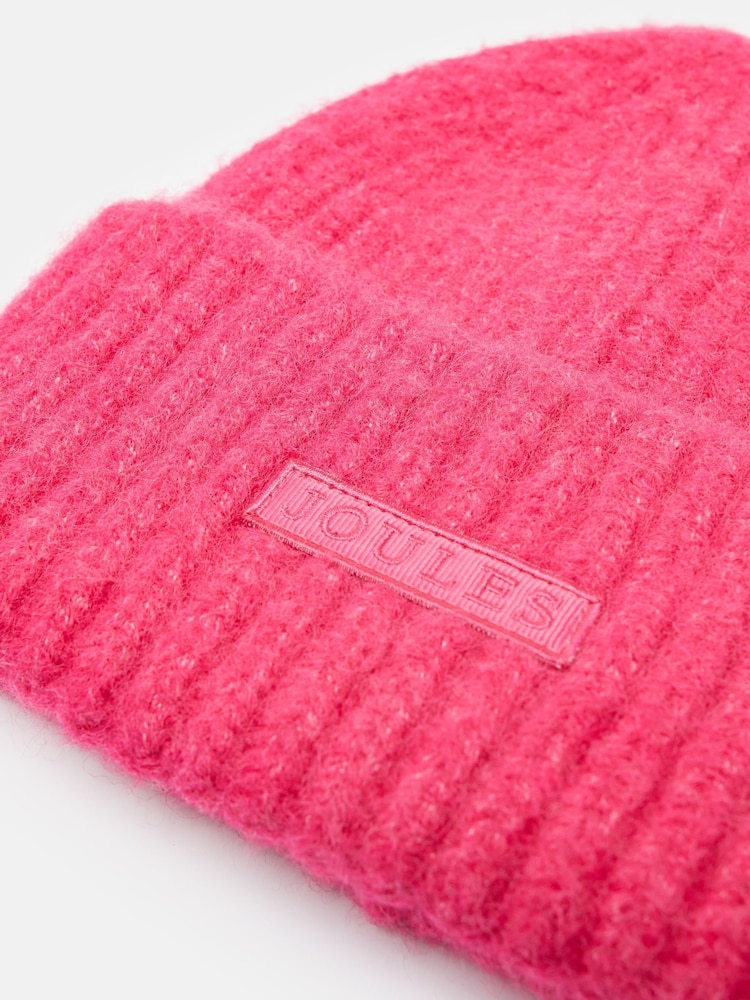 Joules Caversham Bright Pink Beanie Hat - Image 5 of 5 Joules Caversham Bright Pink Beanie Hat - Image 5 of 5