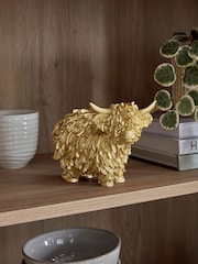 Gold Hamish the Highland Cow Ornament - Image 1 of 6