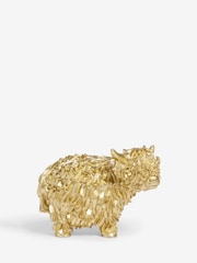 Gold Hamish the Highland Cow Ornament - Image 4 of 6