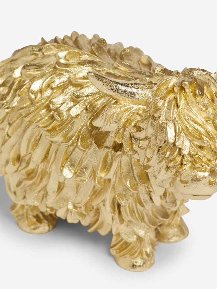 Gold Hamish the Highland Cow Ornament - Image 6 of 6