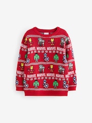Marvel Avengers Christmas Fairisle Pattern Crew Neck Jumper (3-16yrs) - Image 1 of 5