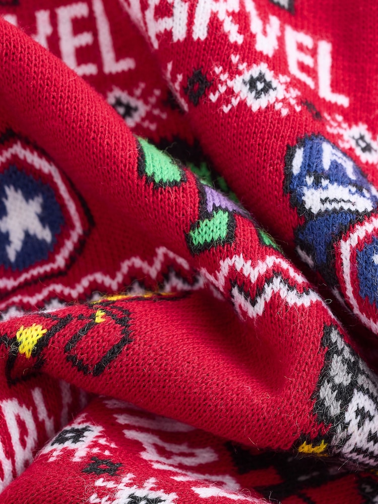 Marvel Avengers Christmas Fairisle Pattern Crew Neck Jumper (3-16yrs) - Image 4 of 5
