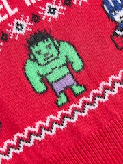 Marvel Avengers Christmas Fairisle Pattern Crew Neck Jumper (3-16yrs) - Image 5 of 5