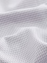 Grey Signature Textured 100% Cotton Slim Fit Single Cuff Shirt - Image 4 of 8