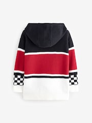 Santa Colourblock Hooded 100% Cotton Christmas Jumper (3-16yrs) - Image 6 of 8