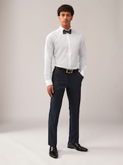 White/Silver Glitter Bow Tie Slim Fit Single Cuff Shirt And Bow Tie Pack - Image 3 of 7