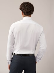 White/Silver Glitter Bow Tie Slim Fit Single Cuff Shirt And Bow Tie Pack - Image 4 of 7