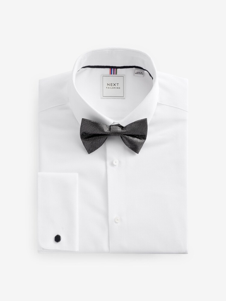 Acheter Blanc/Argent Glitter Nœud papillon Chemises et Nœud