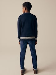 Navy Blue Bear 100% Cotton Christmas Jumper (3-16yrs) - Image 4 of 5