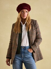 Joules Joelle Burgundy Red Knitted Beret - Image 2 of 5