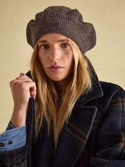 Joules Joelle Brown Knitted Beret - Image 1 of 5