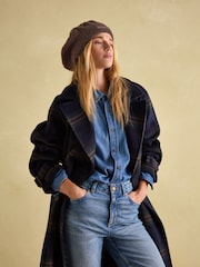 Joules Joelle Brown Knitted Beret - Image 3 of 5